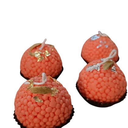 Delightful 100% Soy Wax Scented Laddoo Candles - Set of 5 Unique Fragrances for Home Décor and Relaxation