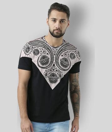 Huetrap Pack of 1 Cotton Regular Fit Men's T-Shirt ( Black )