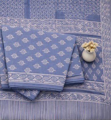 Handcrafted Dabu Print Cotton Dress Material โ 3 Piece Set Handcrafted Dabu Print Cotton Dress Material โ 3 Piece Set