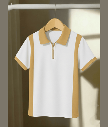 Try This Men Cotton Blend Regular Fit Colorblock Polo T Shirt ( Green )