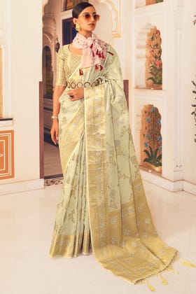 Blush Beige Linen Silk Saree