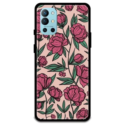 Pink Roses - Glossy Metal Silicone Case For OnePlus Models-OnePlus 9R