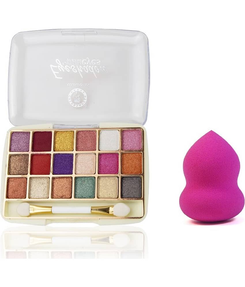 Colors Queen ES-18 Brilliant Eye Shadow Palette Pack of 2 12