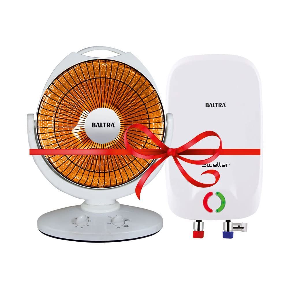 Baltra Flare BTH136 900-Watt Sun Heater (White) and 3 Ltr Instant Geyser With ISI Mark