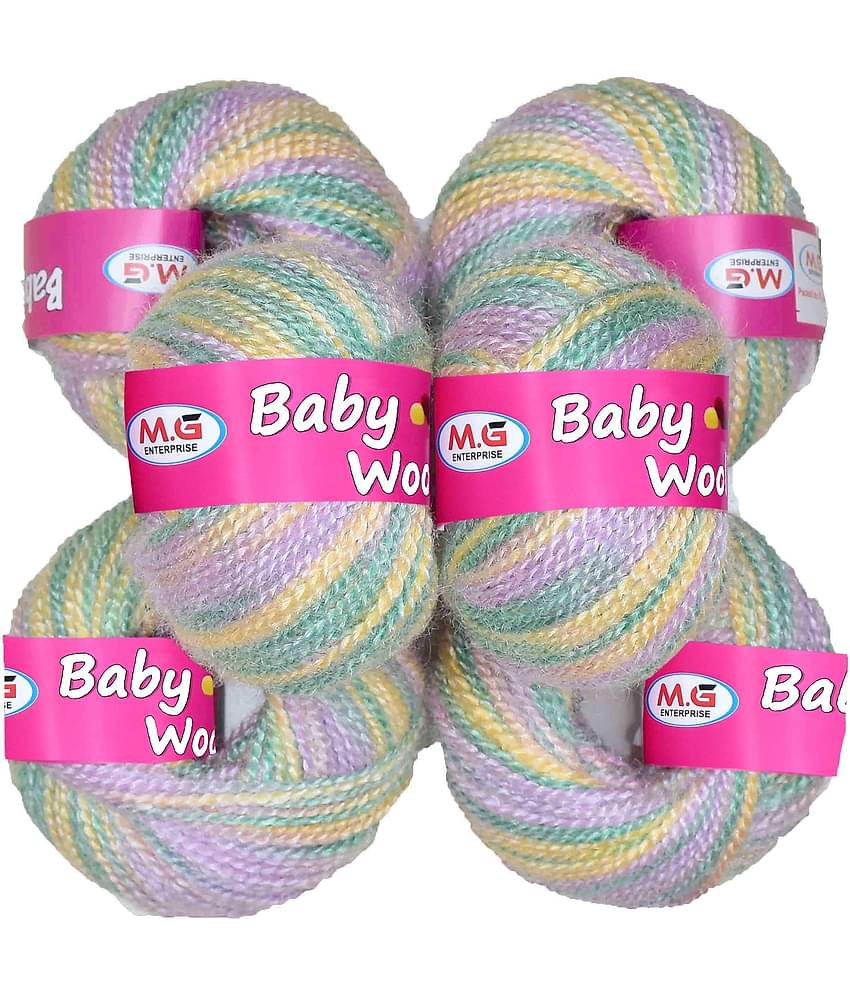 M.G ENTERPRISE Premium Baby Acrylic Wool PB-7 (350 gm) Baby Wool 4 ply Wool Ball Hand Knitting Wool/Art Craft Soft Fingering Crochet Hook Yarn, Needle Knitting Yarn Thread Dye QQ