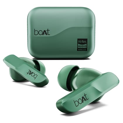 boAt Airdopes 800 HiDef, Hi-Res Audio LDAC, 4Mic ENx, App Support, ASAP Charge, IPX5, Low Latency, Dual Pairing, BTv5.3, Bluetooth TWS in Ear Earbuds Wireless Earphones (Emerald Green) boAt Airdopes 800 HiDef, Hi-Res Audio LDAC, 4Mic ENx, App Support, AS