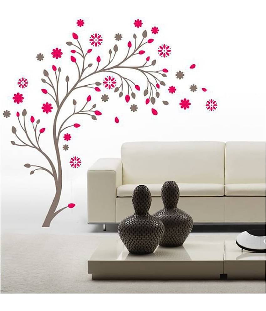 Asmi Collection nature Floral Sticker ( 140 x 140 cms )