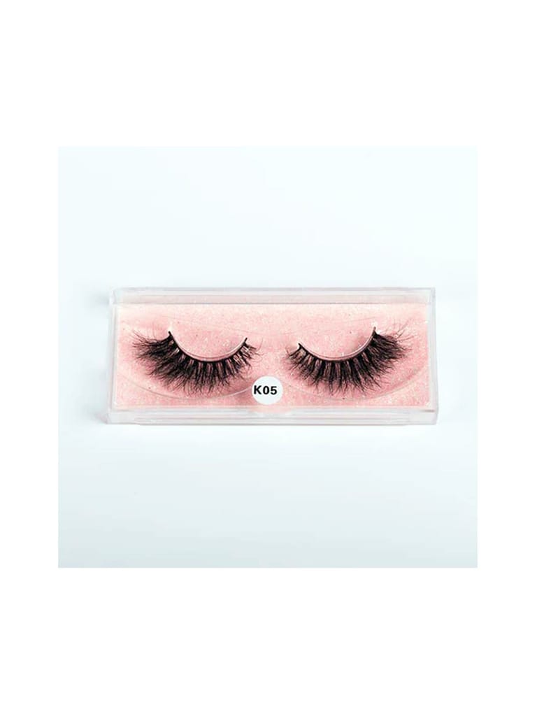 BOBI False Eyelash, Eye Makeup Lash 5D Kliche Long Natural Eyelashes |15mm Soft, Comfortable, Non-irritating, Lightweight & Reusable For Women (K05) - 1 Pair