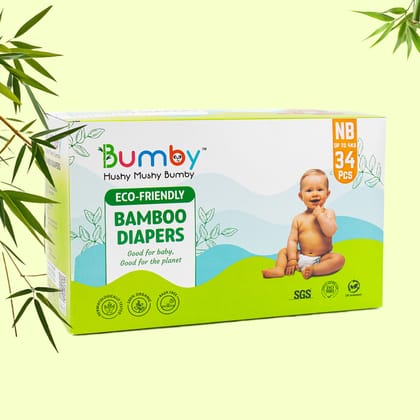 Organic Bamboo Diapers New Born (Upto 4kgs)