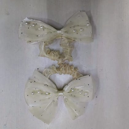 Colorful Bow-Shaped Hair Clips for Girls, Women, and Kids - Set of 1  by Ruhi Import Store