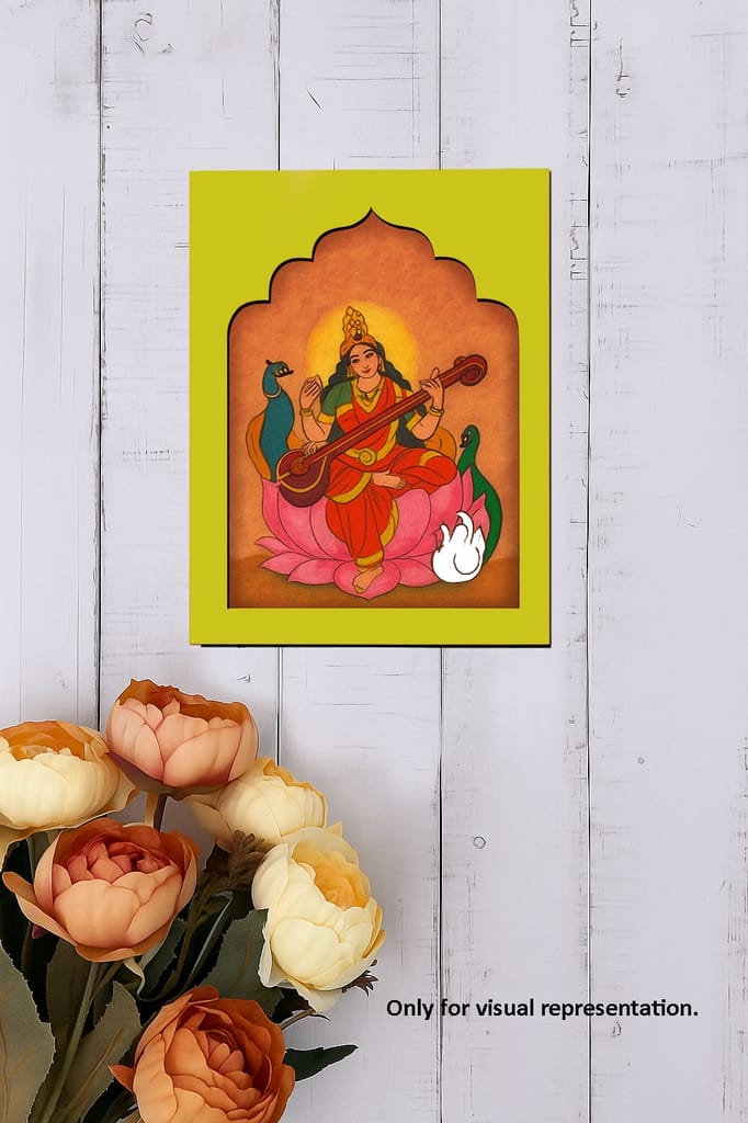 Dbeautify's MDF Wall Hanging – Goddess Saraswati
