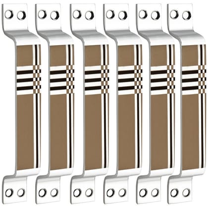 S-GUARD Stainless Steel Door & Cabinet Handles, Knobs Handles-Size-6 Inch-6 Pcs-Laser Printed Design-SSL37