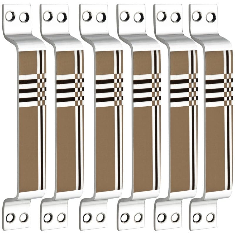 S-GUARD Stainless Steel Door & Cabinet Handles, Knobs Handles-Size-6 Inch-6 Pcs-Laser Printed Design-SSL37