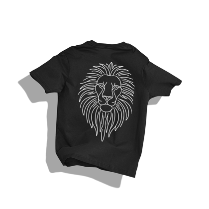 RASB’s Minimalist Leo Spirit Zodiac Tee - Round Neck Drop Shoulder Graphic Printed Oversized Cotton T-shirt-S