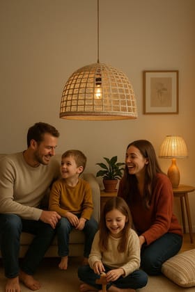 Tiger Grass Lamp Hook (Handwoven Lampshade)