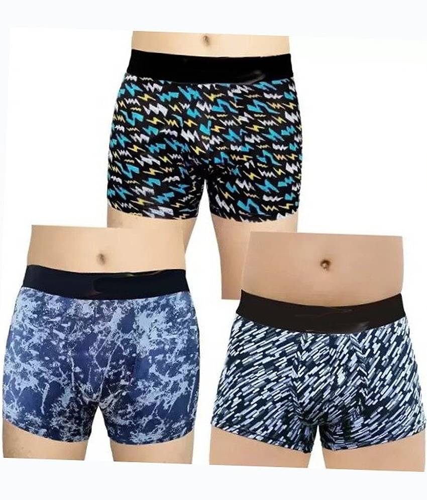 Cavenders Pack of 3 Nylon Trunks For Men's ( Multicolor )