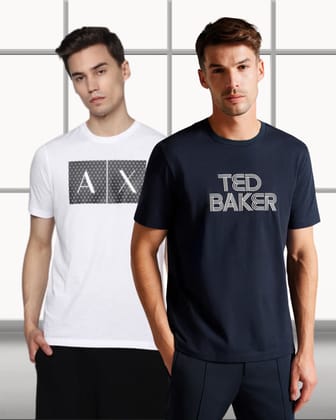 Iconic Logo Combo Tees-for Mens-XL