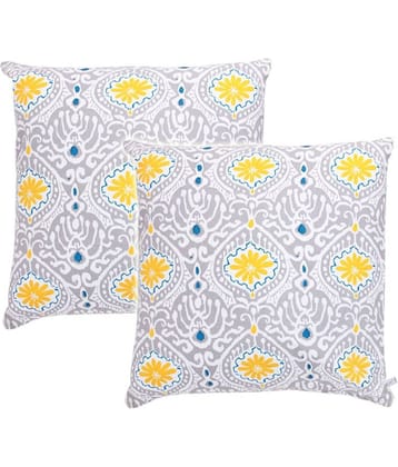 Zubix Multicolour Printed Cotton Cushion Cover - Set of 2