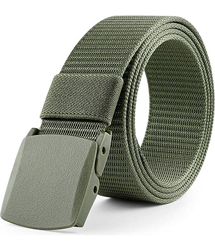 Edifier - Peach Nylon Men's Casual Belt ( Pack of 1 )
