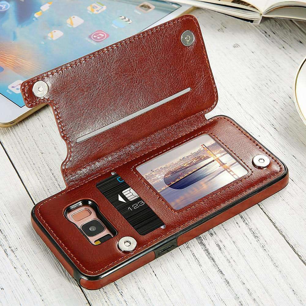 Luxury Wallet Style Premium Leather Case-Samsung Galaxy S7