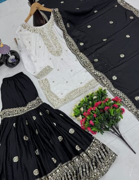 Party Wear Beautiful Top With Sharara And Dupatta