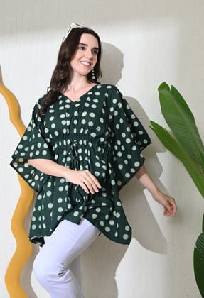 Embrald Polka Top-XS / Green