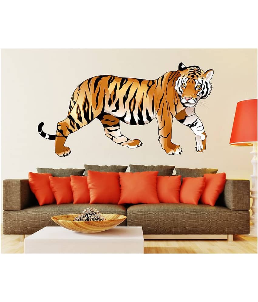Wallzone Tiger Sticker ( 70 x 75 cms )