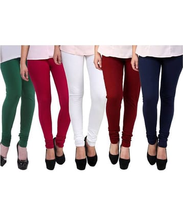 Famaya Pack of 5 Girls Cotton Leggings ( Multi )