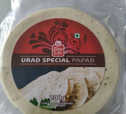 Fine Life Urad Punjabi Papad, 200 gm