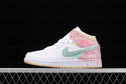 WMNS Air Jordan 1 AJ1 Mid - Paint Drip-Euro 36