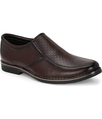 Leeport Brown Men's Slip On Formal Shoes