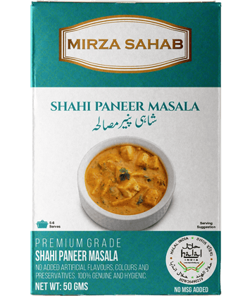 Mirza Sahab Shahi Paneer Masala Instant Mix 50 gm Pack of 4