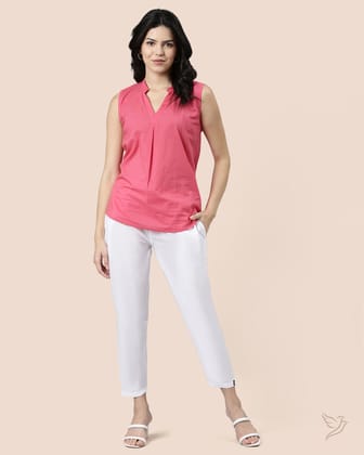 Cotton Kurti Pant - Pearl White-S / Peal White