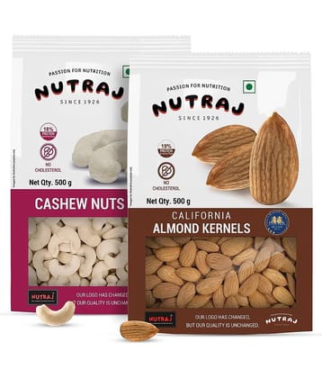 Nutraj 1kg Combo of Cashews and Almonds (500gm Each)