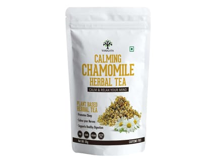 Calming Chamomile Herbal Tea From dried Chamomile Flowers for Sleep 50gm Calming Chamomile Herbal Tea From dried Chamomile Flowers for Sleep 50gm