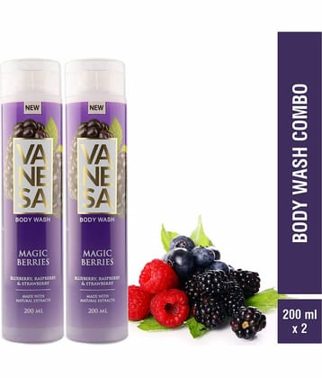 Vanesa Magic Berries Body Wash 200ML For Women (Pack Of 2)