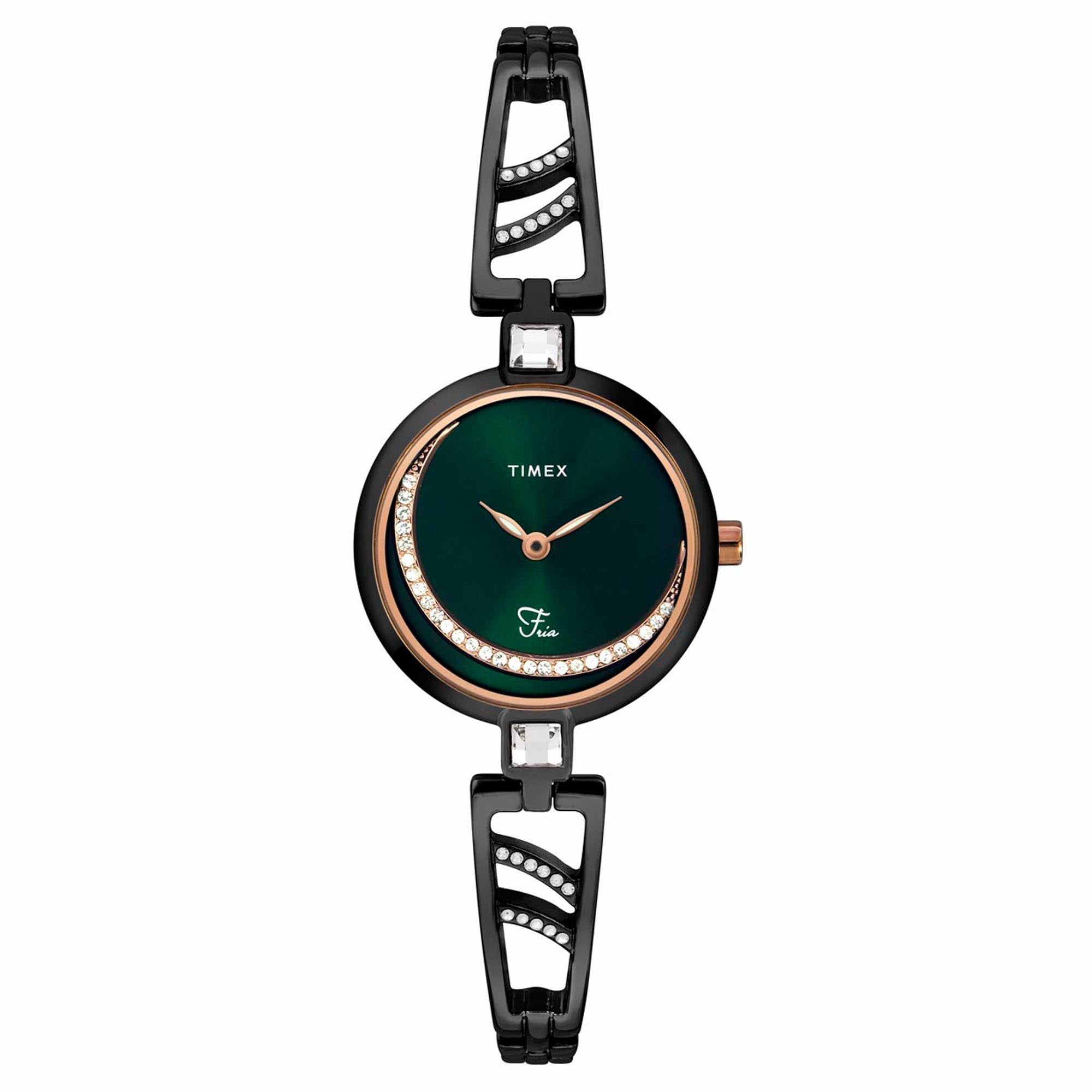 Timex Green Dial Women Analog Watch - TWEL15203-Green