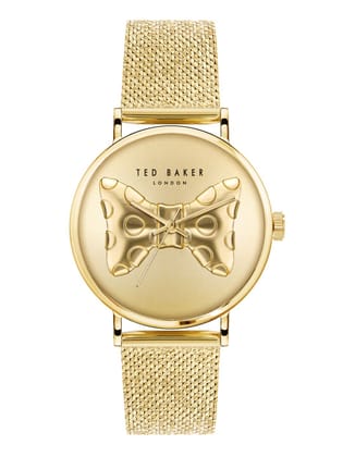 Ted Baker Iconic Women Gold-Tone Wrist Watch - BKPPHS303-Gold