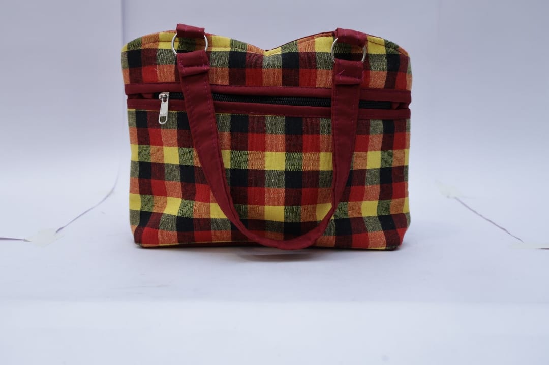 Checkered Hand Purse