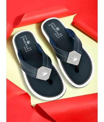 GRASS WALK Blue Men's Thong Flip Flop