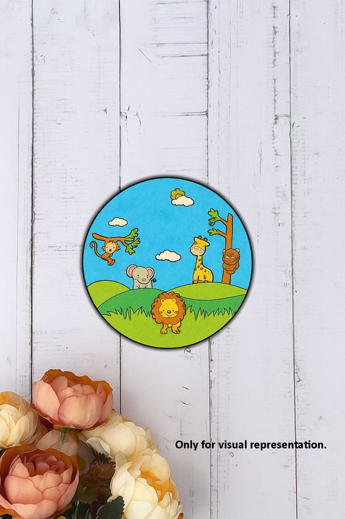Dbeautify's DIY Jungle Safari Kids MDF Name Plate