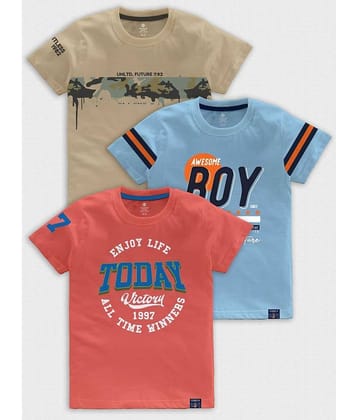 CODEZ Pack of 1 Boys Cotton Blend T-Shirt ( Multicolor )