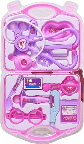 Nawani Kids 14-Piece Doctor Nurse Set Family Medical Suitcase Toy