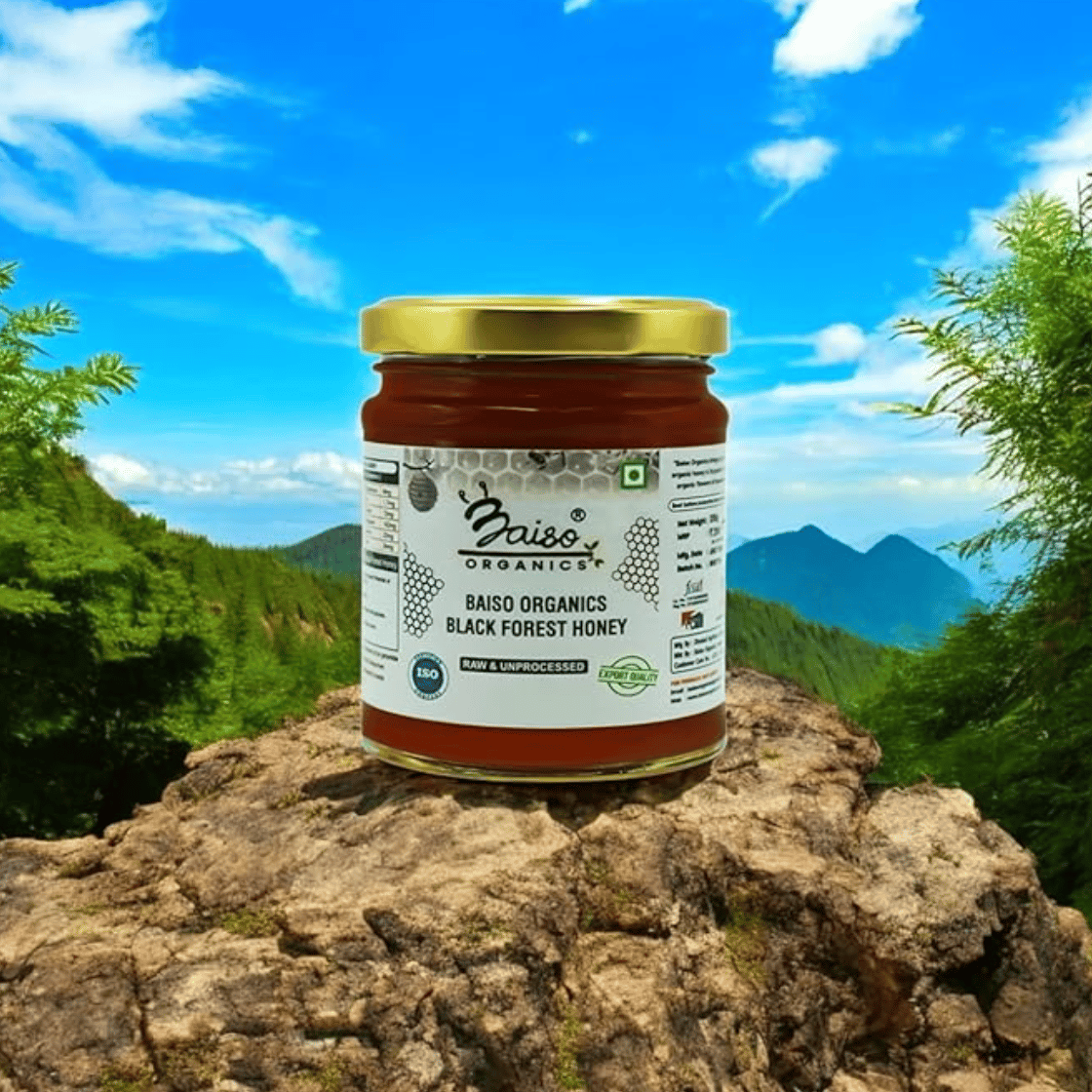 Baiso Organics Raw Unprocessed Natural Black Forest Honey - 250gm