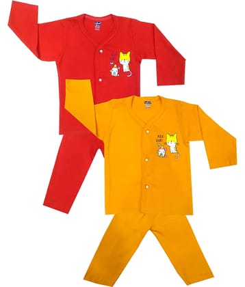 INFANT Pack of 2 Baby Boys 100% Cotton ( Red & Yellow )