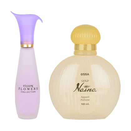 Ossa Gold Naina Apparel Perfume 100ml & Vision Flower Apparel Perfume 35ml Ossa Gold Naina Apparel Perfume 100ml & Vision Flower Apparel Perfume 35ml - 100ml + 35ml