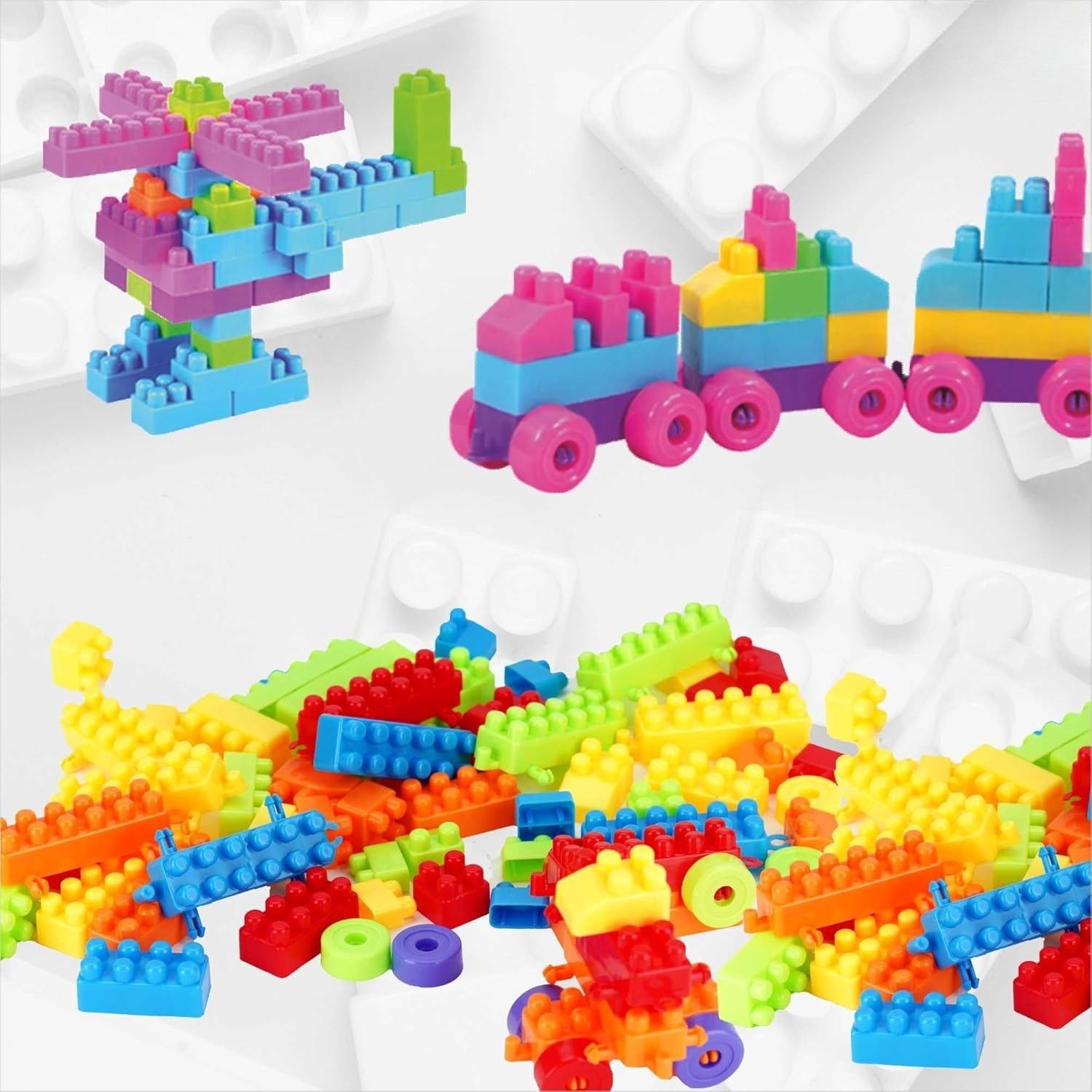 PlayMagic Building Blocks with Wheels 576 pcs