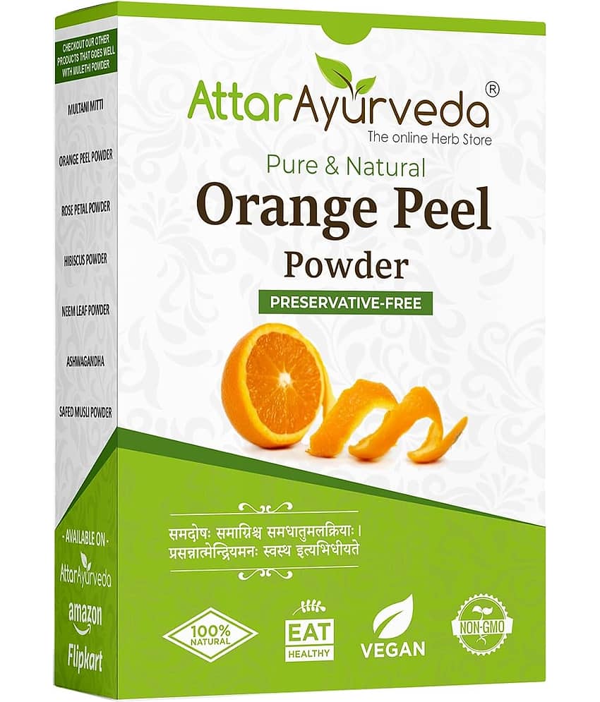 Attar Ayurveda Orange Peel Powder For Face Skin Whitening (200 Grams)