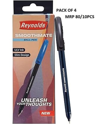 Reynolds Smoothmate 10 Pcs Black (Pack of 4)