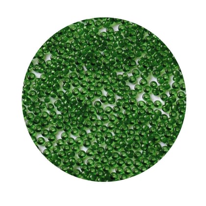 Green Roundel Glass Seed Beads for Jewelry Making. (CRSB-012)-Per Packet of 50 Gram / 11/0 (1.5 MM) / Green